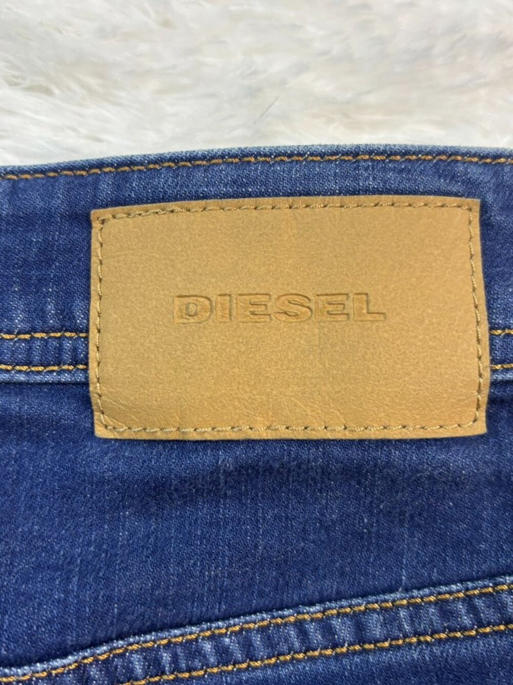 Diesel Sleenker Skinny Jeans Mens 36x32 Blue Stretch Denim Button Fly Pants
